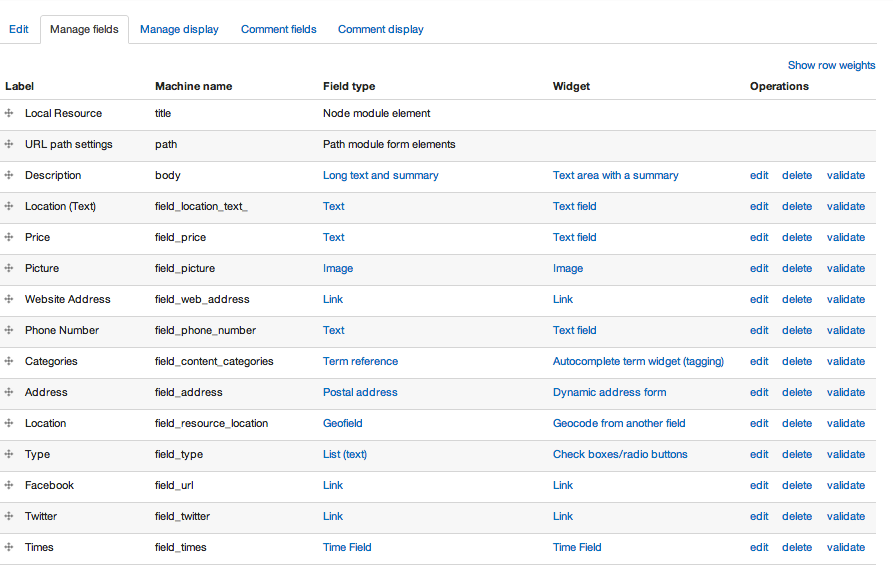 step 1 content type with geofield field called field_resource_location